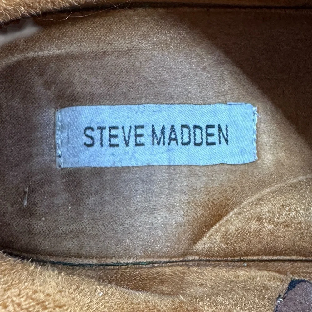 Steve Madden Kabin Men’s Brown Leather Chukka Boots with Zipper - Size 11.5